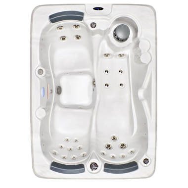Anyi 110 Volt 1 – Person Solid Wood Rectangle Hot Tub