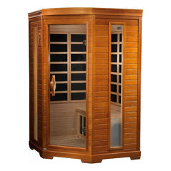 Dynamic Sauna  Heming 2-person Corner Low EMF (Under 8MG) FAR Infrared Sauna (Canadian Hemlock)