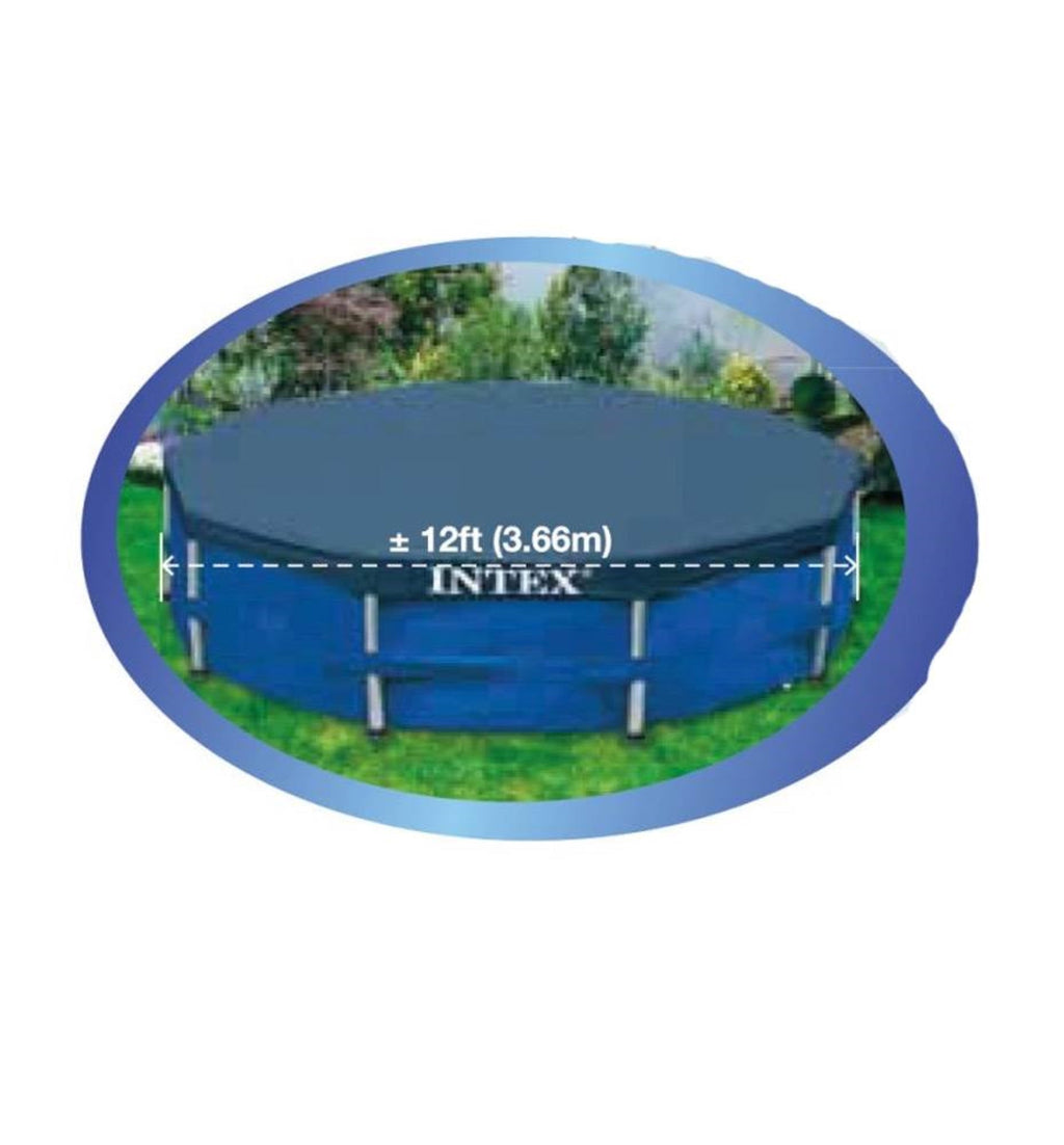 Intex 12-Foot Round Metal Frame Above Ground Swimming Pool Debris Cover
