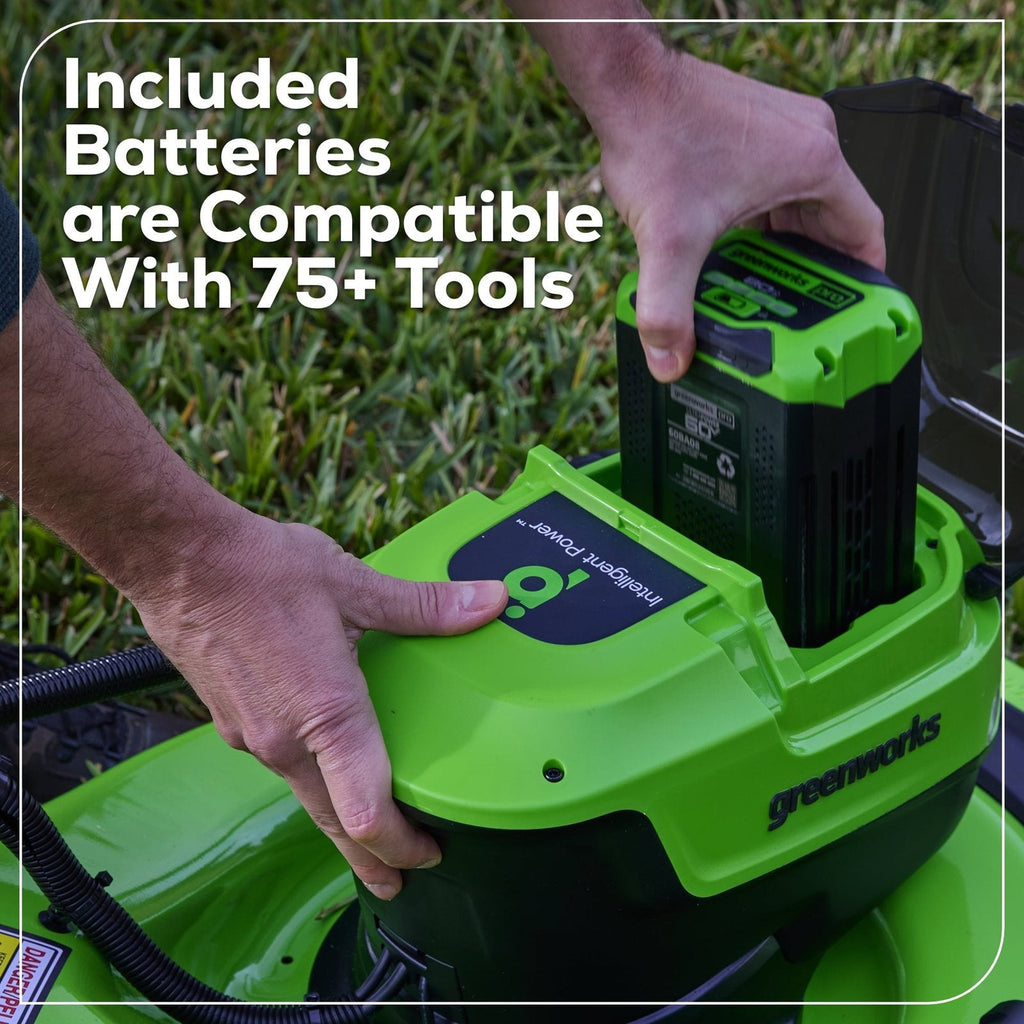 Greenworks 60V 21″ Self Propelled Lawn Mower with (1) 8.0 Ah Battery & Rapid Charger 2546402