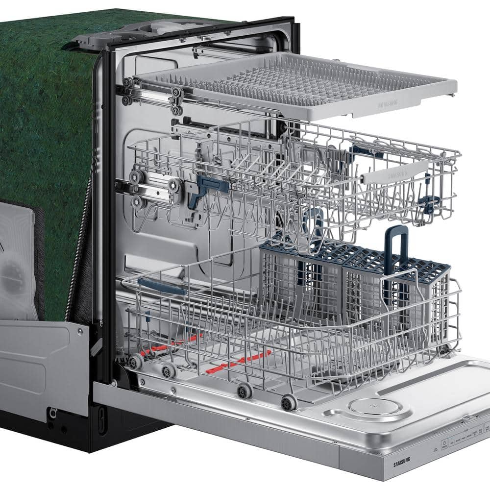 Samsung  24 in. Top Control Tall Tub Dishwasher in Stainless Steel with Stainless Steel Interior Door, 55 dBA