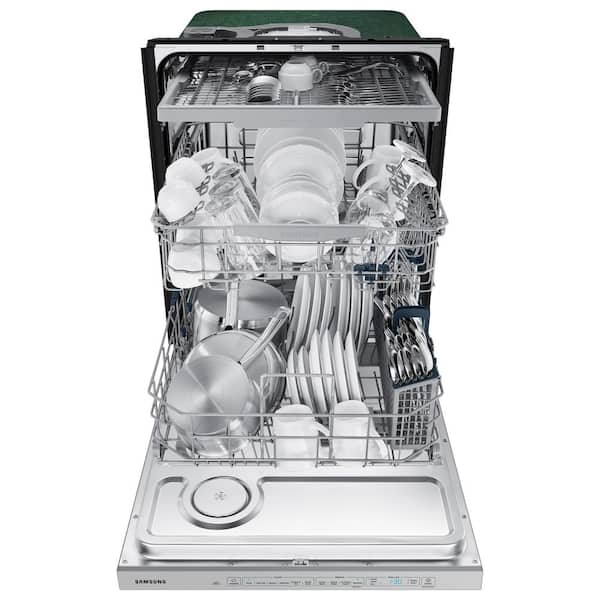 Samsung  24 in. Top Control Tall Tub Dishwasher in Stainless Steel with Stainless Steel Interior Door, 55 dBA
