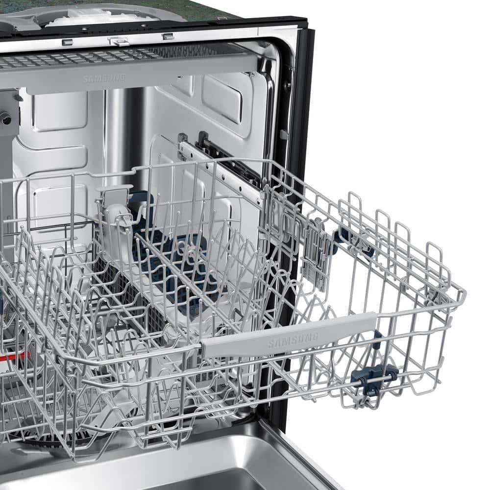 Samsung  24 in. Top Control Tall Tub Dishwasher in Fingerprint Resistant Stainless Steel with AutoRelease, 3rd Rack, 48 dBA