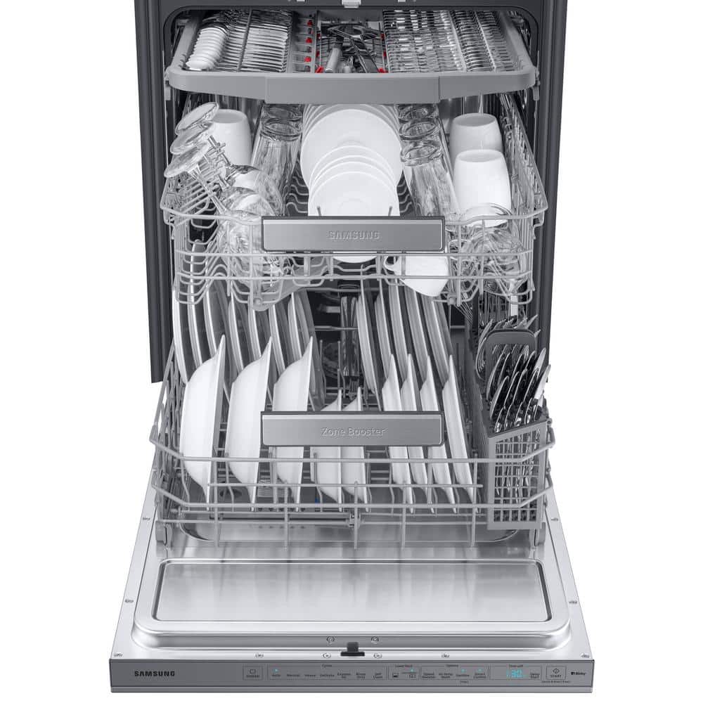 Samsung  24 in. Top Control Tall Tub Dishwasher in Fingerprint Resistant Stainless Steel with AutoRelease