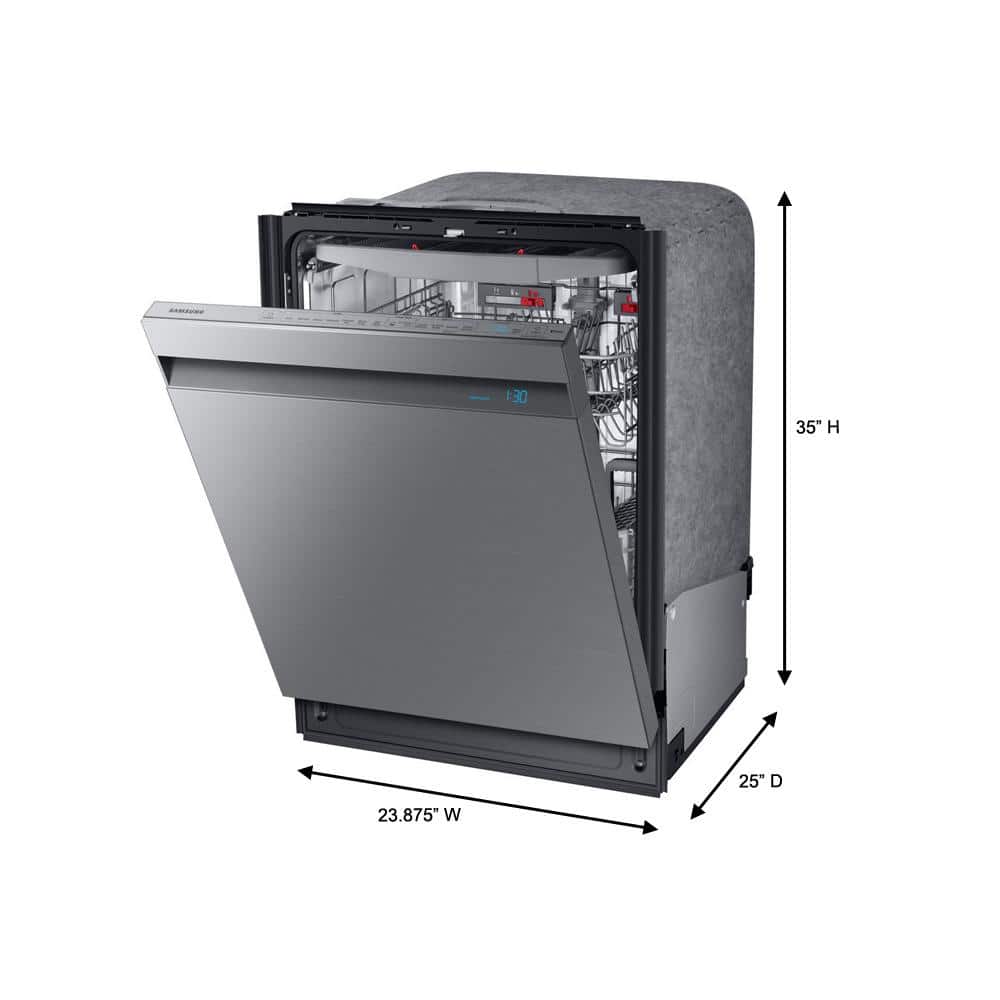 Samsung  24 in. Top Control Tall Tub Dishwasher in Fingerprint Resistant Stainless Steel with AutoRelease
