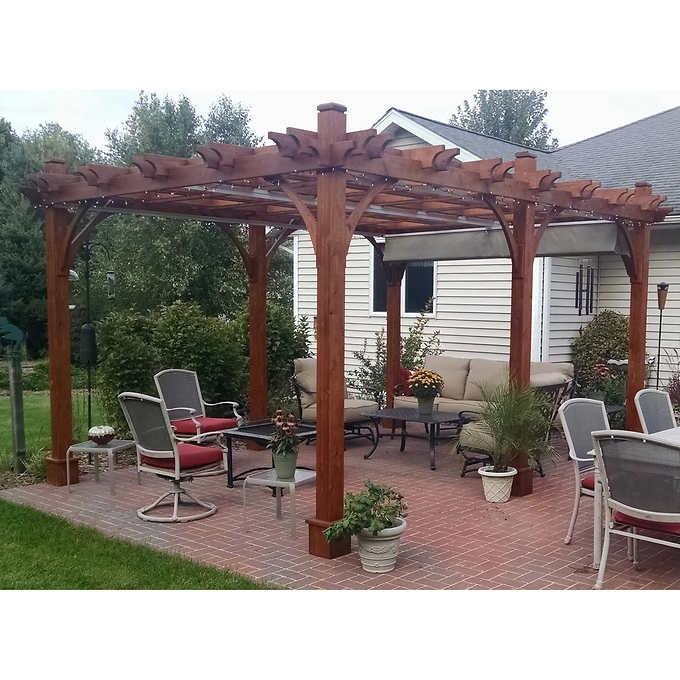 Breeze Cedar Wood Pergola – Outdoor Living Today 12′ x 16′