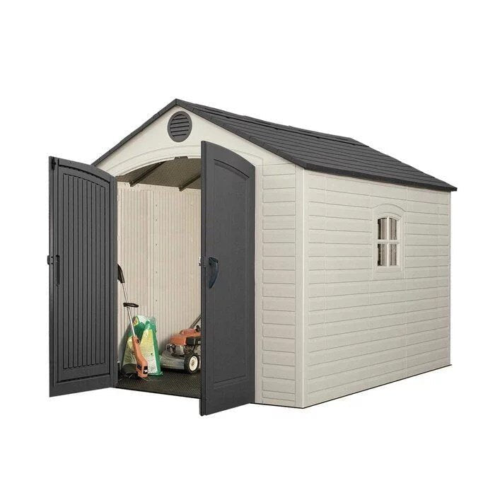 8 Ft. W x 10 Ft. D Plastic Traditional Storage Shed