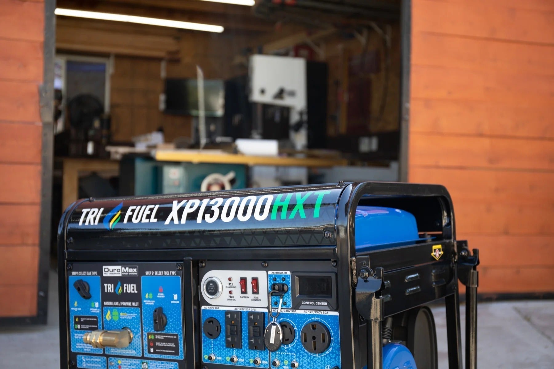DuroMax 13000 Watt, Tri Fuel Portable Generator, w/ CO Alert