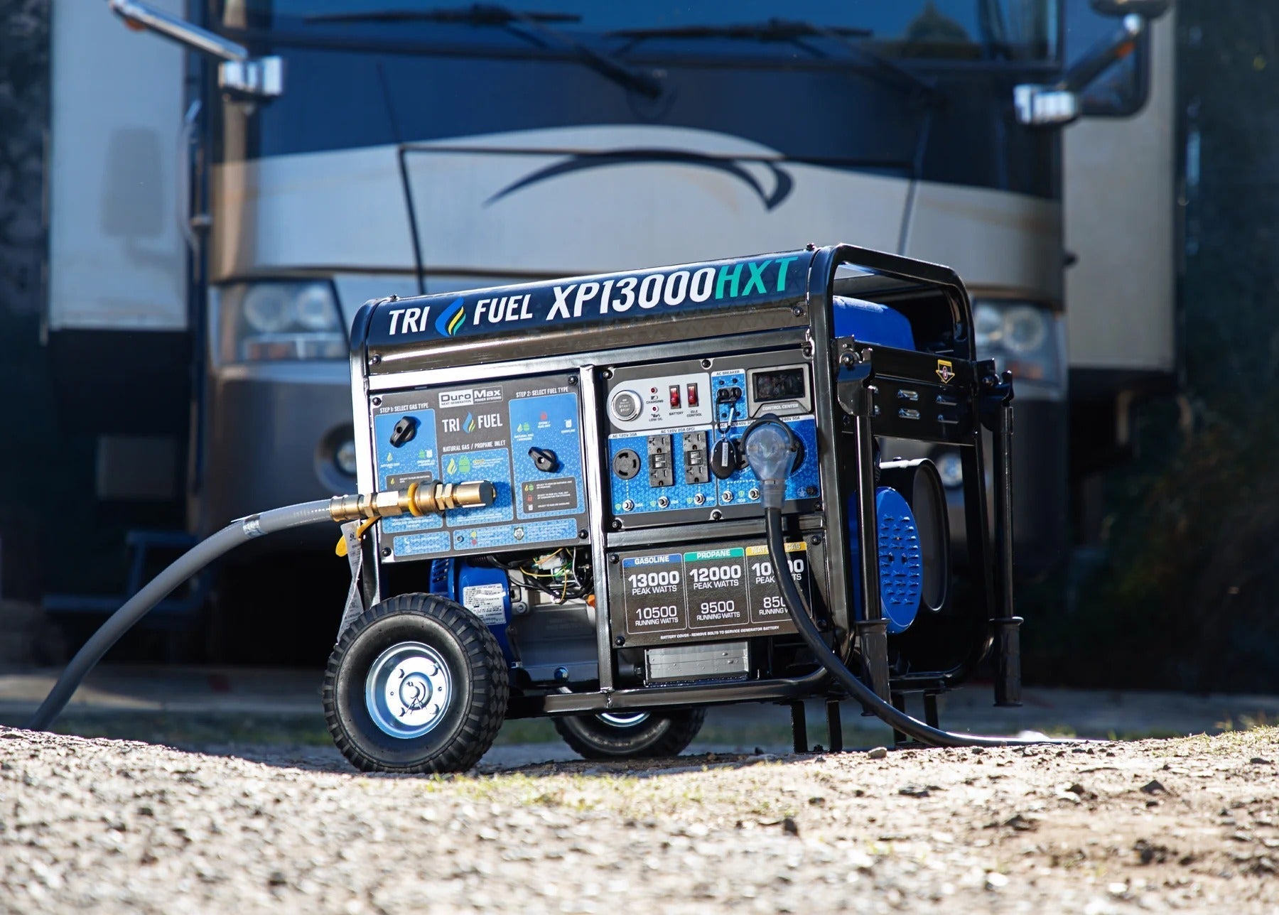 DuroMax 13000 Watt, Tri Fuel Portable Generator, w/ CO Alert