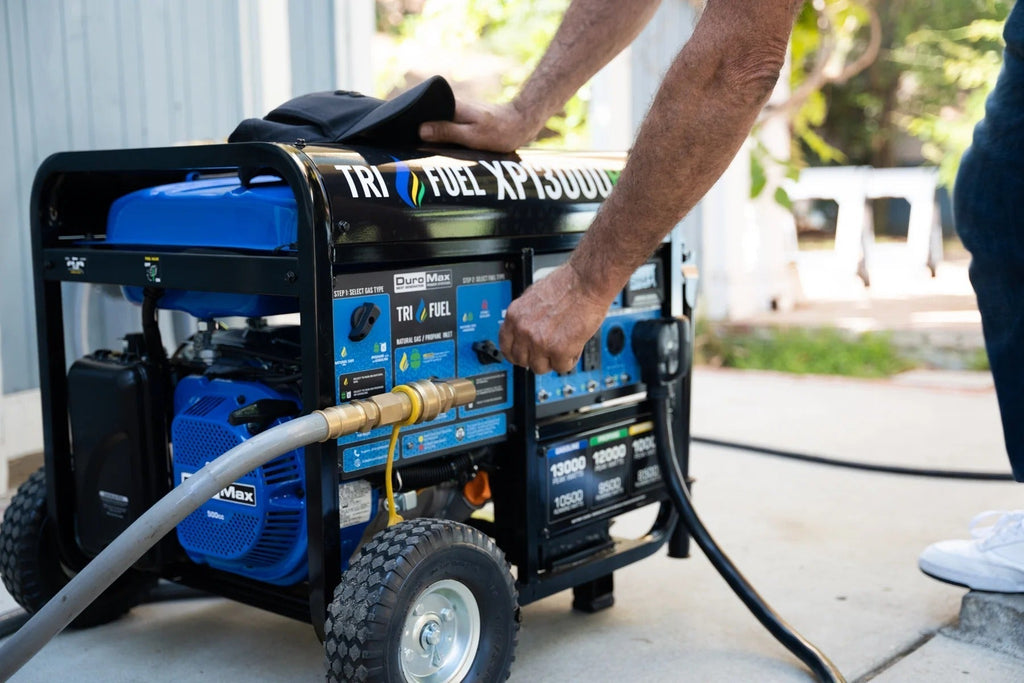 DuroMax 13000 Watt, Tri Fuel Portable Generator, w/ CO Alert