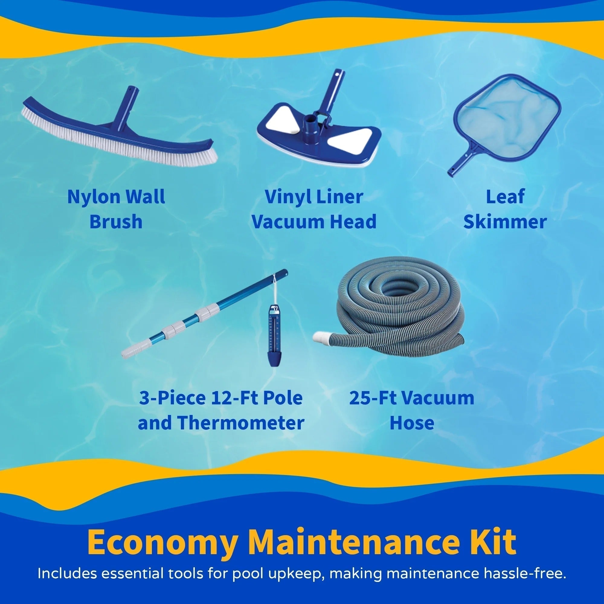 Blue Wave Affinity 24-ft Round 52-in Deep 7-in Top Rail Resin Swimming Pool Package