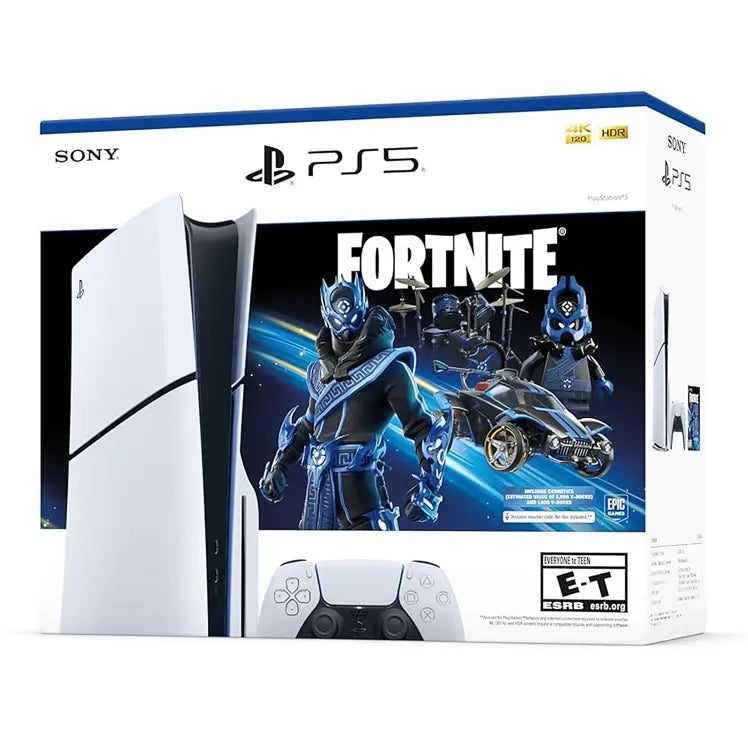 Sony PlayStation 5 Slim Console Disc Edition Fortnite Cobalt Star Bundle