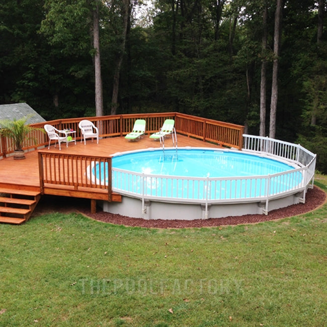 12'x27' Oval Vinyl Works Premium Resin Fence Kit