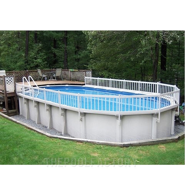 12'x27' Oval Vinyl Works Premium Resin Fence Kit