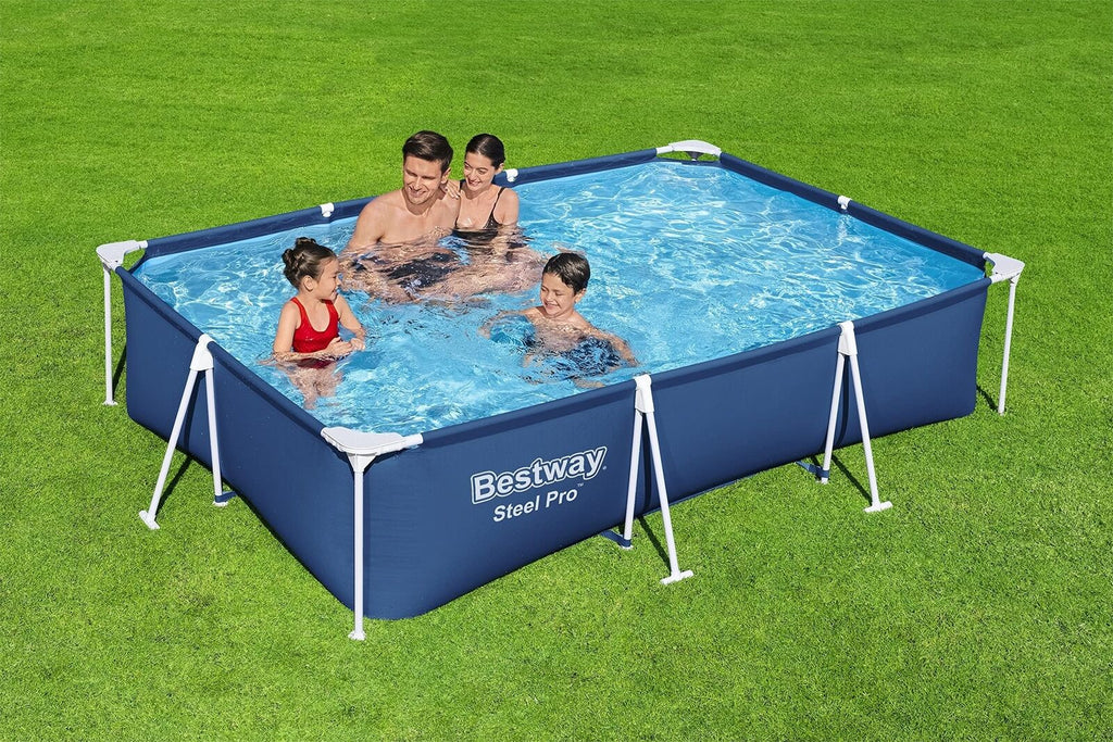 Bestway Steel Pro 118 Inch x 79 Inch x 26 Inch Rectangular Metal Frame
