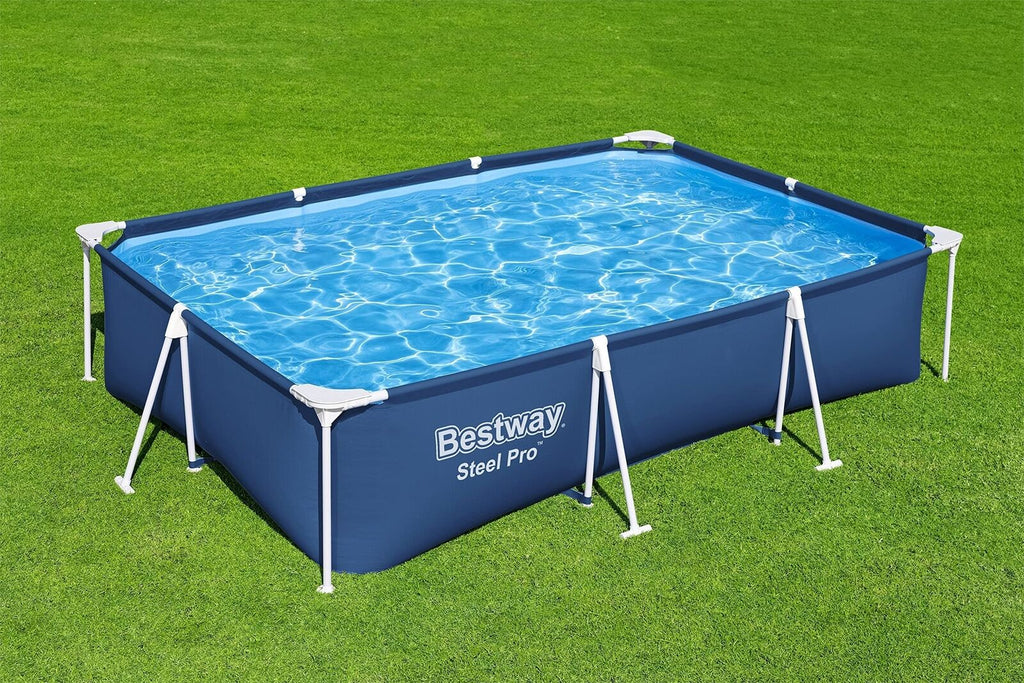 Bestway Steel Pro 118 Inch x 79 Inch x 26 Inch Rectangular Metal Frame