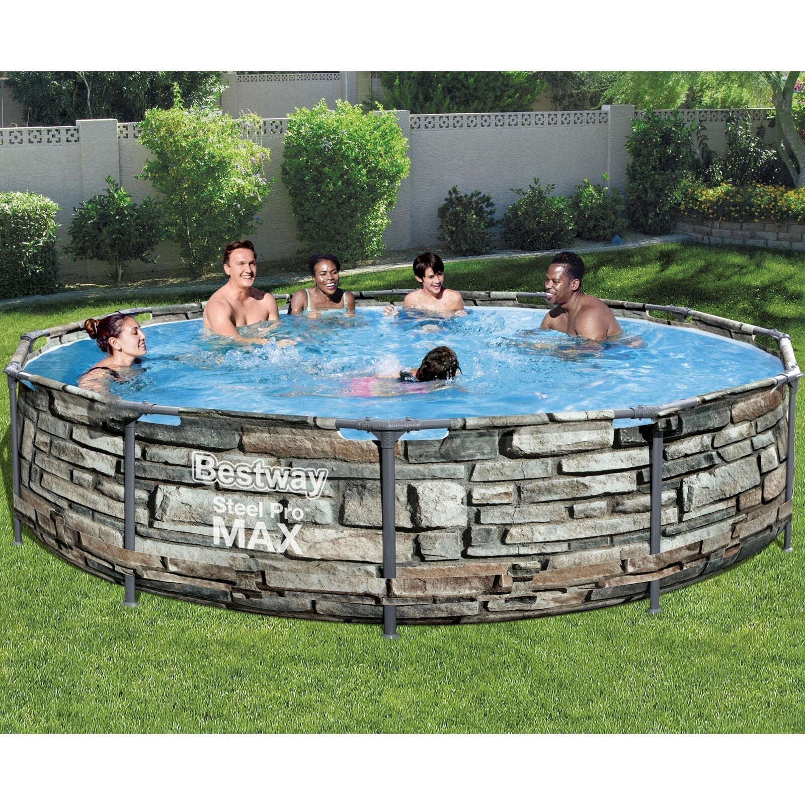 Bestway  12′ x 30″ Steel Pro Max Round Above Ground Swimming Pool