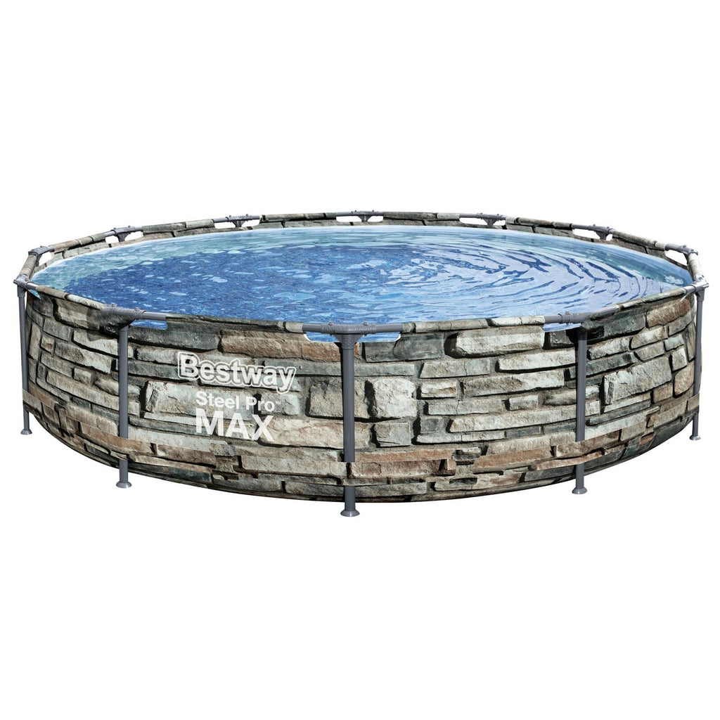 Bestway  12′ x 30″ Steel Pro Max Round Above Ground Swimming Pool
