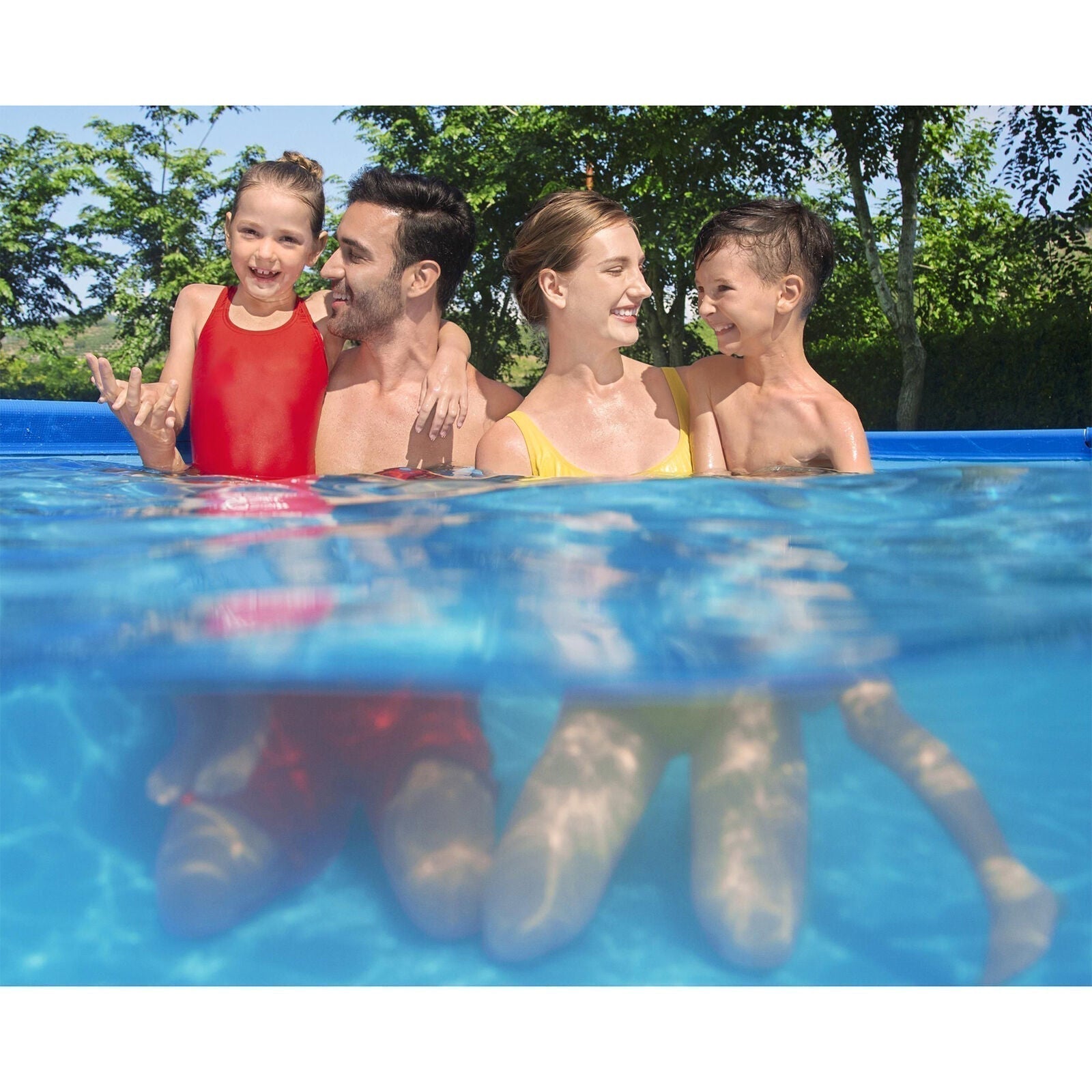 Bestway Steel Pro 13′ x 7′ x 32″ Rectangular Above Ground Outdoor Swimming Pool