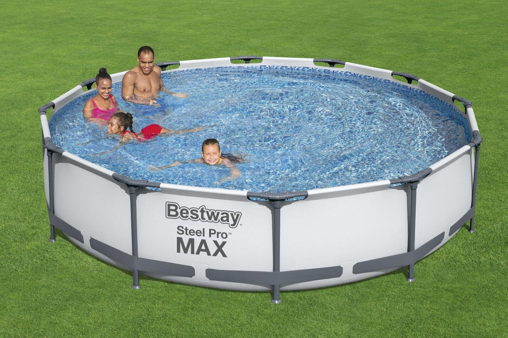 Bestway Steel Pro 12ft x 30in Frame Above Ground Pool Set with Pump