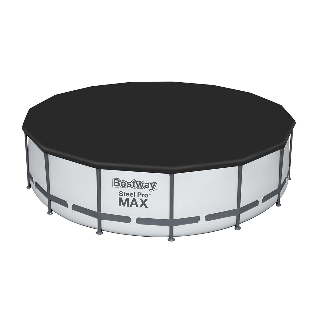 Bestway Steel Pro MAX 15’x48″ Round Above Ground Swimming Pool with Pump & Cover