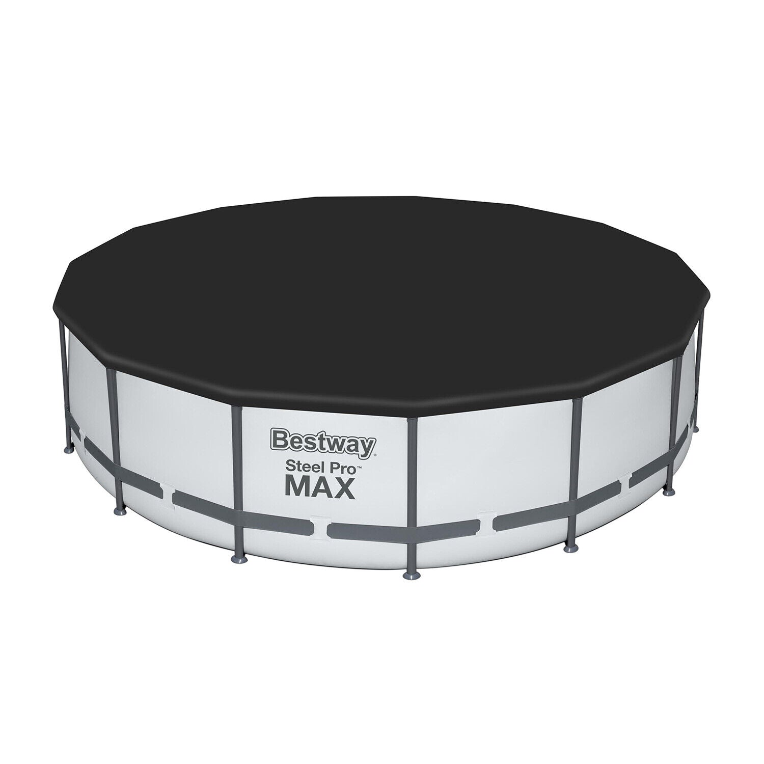 Bestway Steel Pro MAX 15’x48″ Round Above Ground Swimming Pool with Pump & Cover