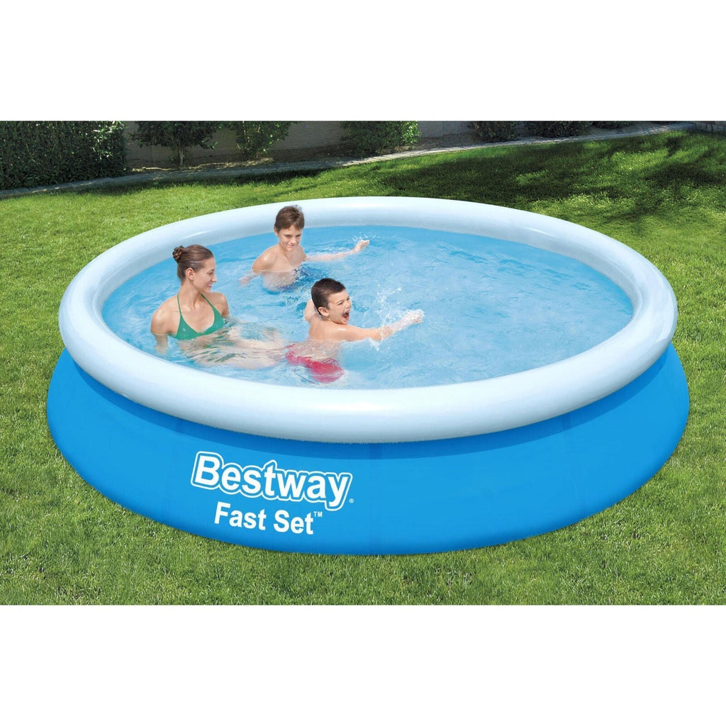 Bestway Fast Set Up 12ft x 30in Inflatable Above Ground Pool with Pump & Filter