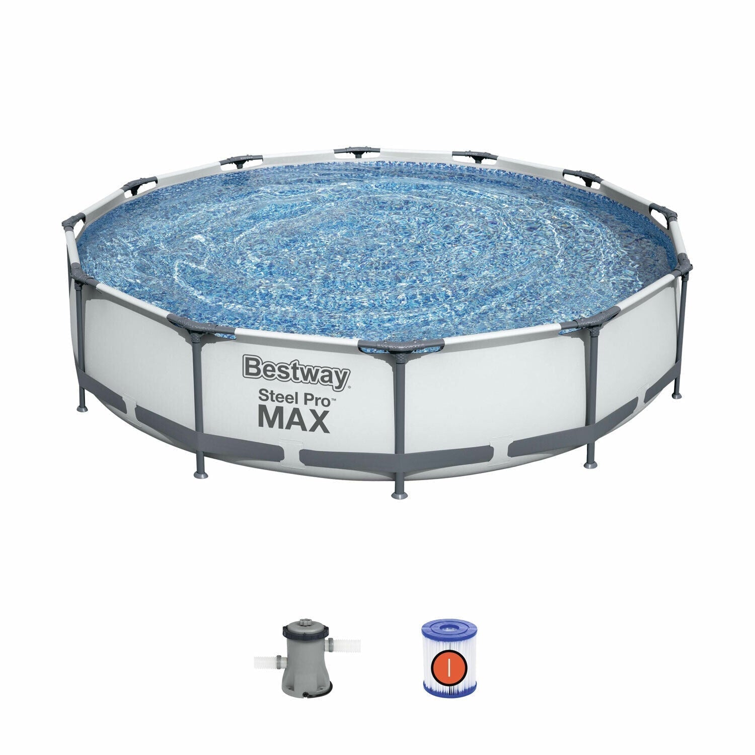 Bestway Steel Pro Max 12′ x 30″ Frame Above Ground Pool Set