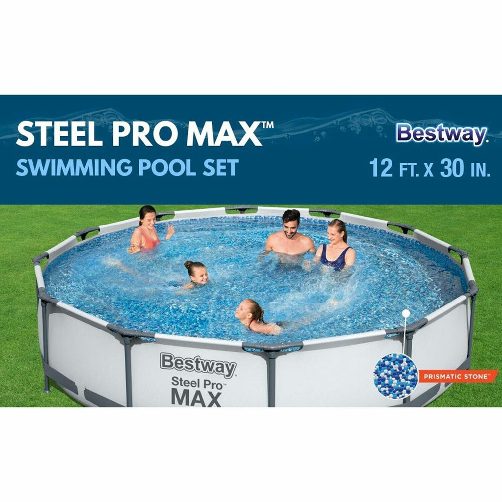 Bestway Steel Pro Max 12′ x 30″ Frame Above Ground Pool Set