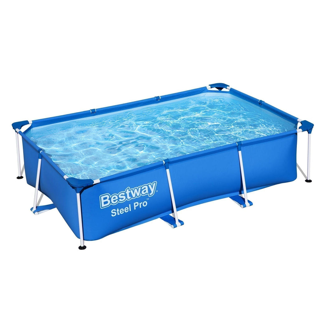 Bestway Steel Pro 8.5’x67″x24″ Rectangular Above Ground Outdoor Swimming Pool