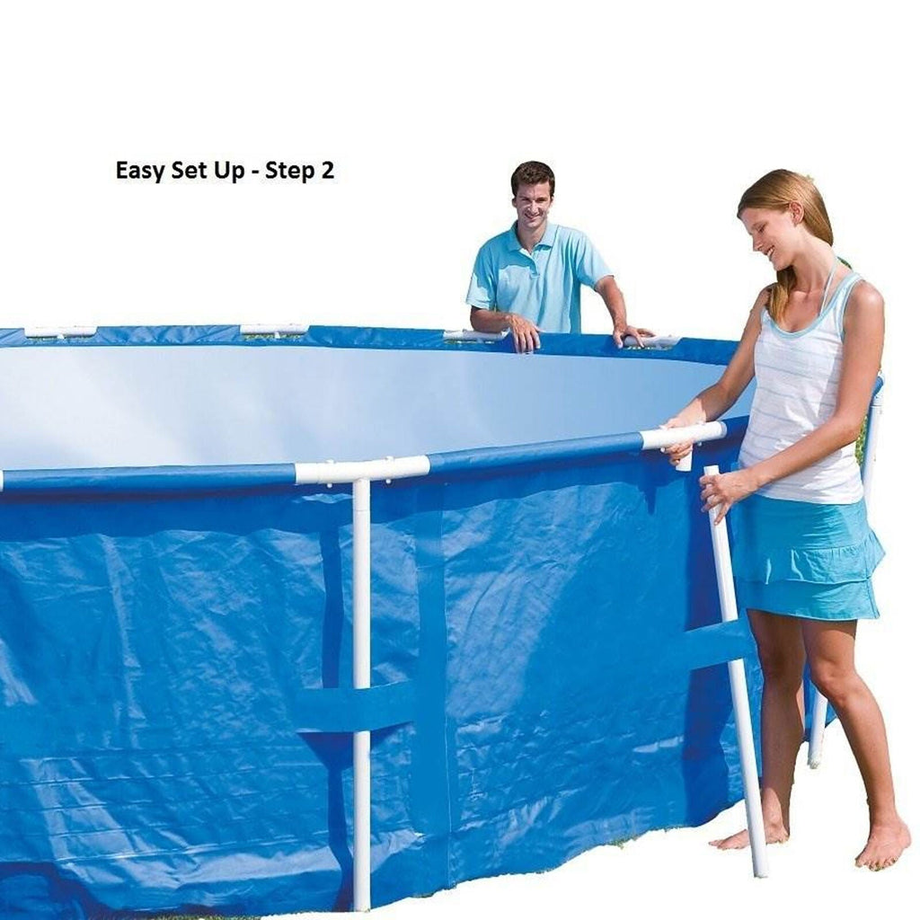 Bestway 15ft x 48in Steel Pro Frame Above Ground Pool w/Cartridge Filter Pump