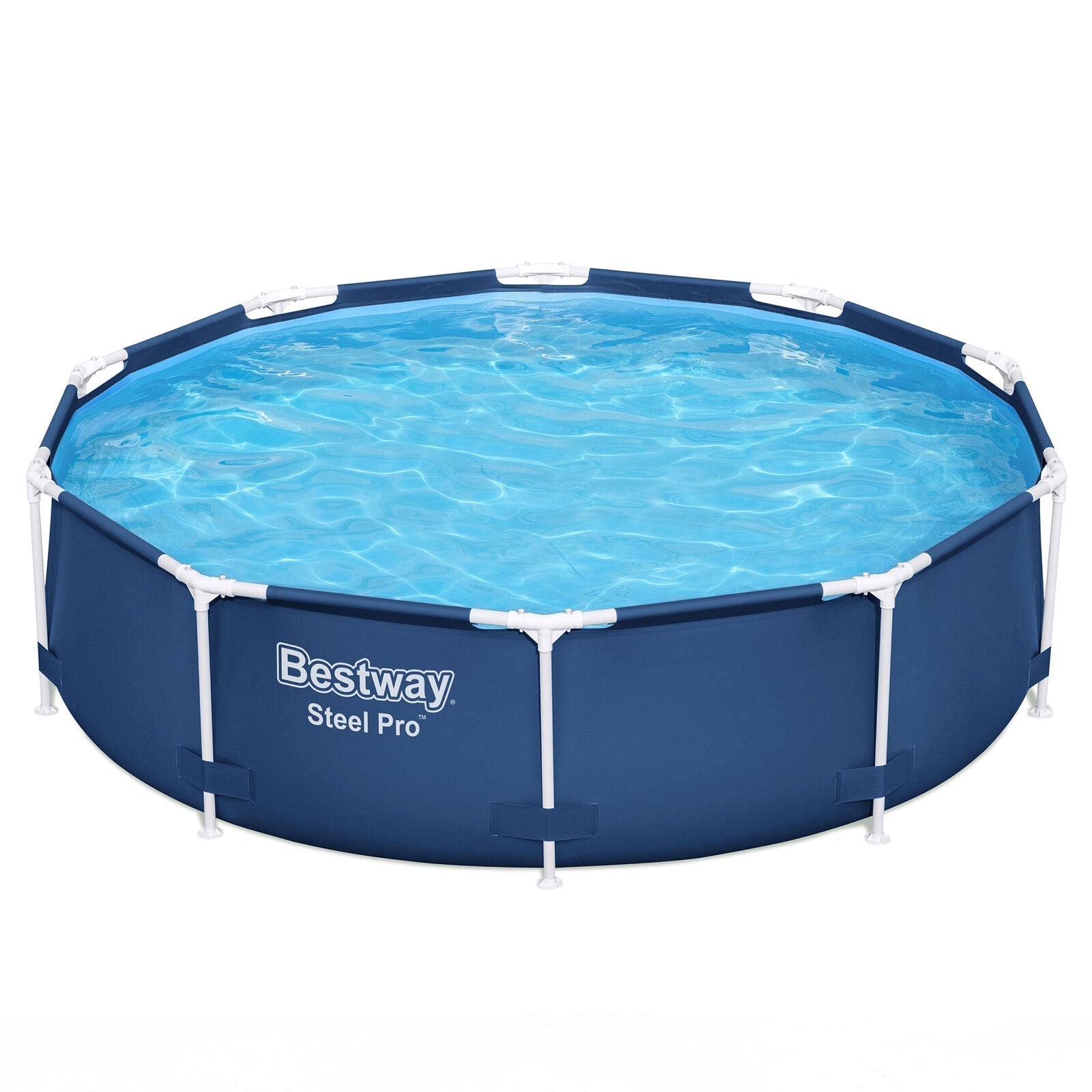 Bestway Steel Pro 10’x30″ Round Above Ground Swimming Pool Set with Filter Pump
