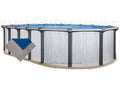10'x19' Oval Space Age Silver/Blue Solar Cover