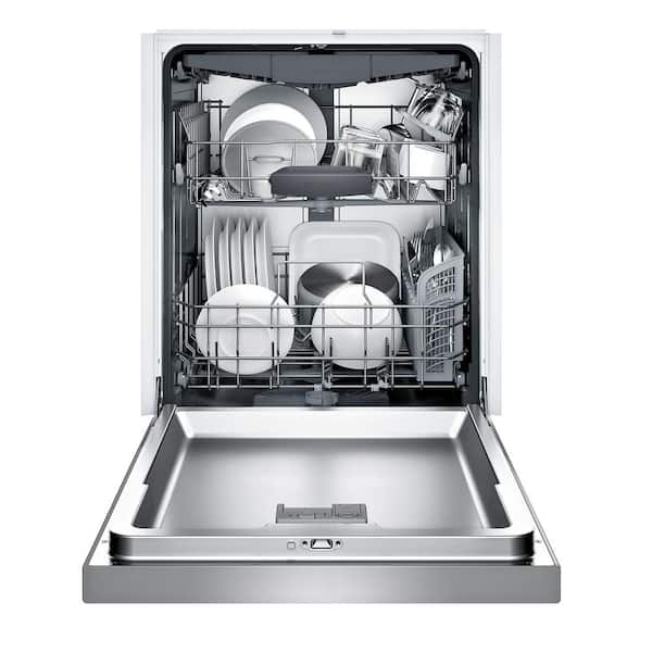 Bosch  300 Series 24 in. Stainless Steel Front Control Tall Tub Dishwasher with Stainless Steel Tub and 3rd Rack, 44dBA