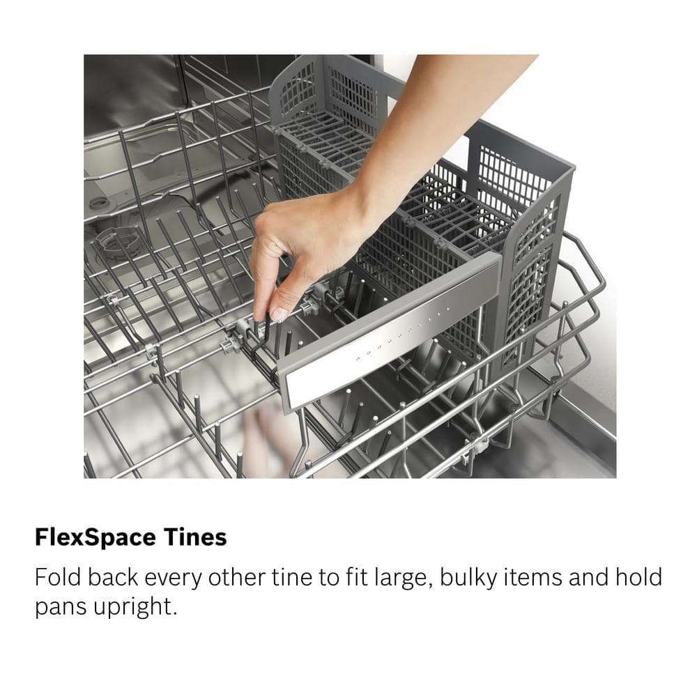 Bosch  500 Series 24 in. Stainless Steel Top Control Tall Tub Pocket Handle Dishwasher with Stainless Steel Tub, AutoAir, 44dBA