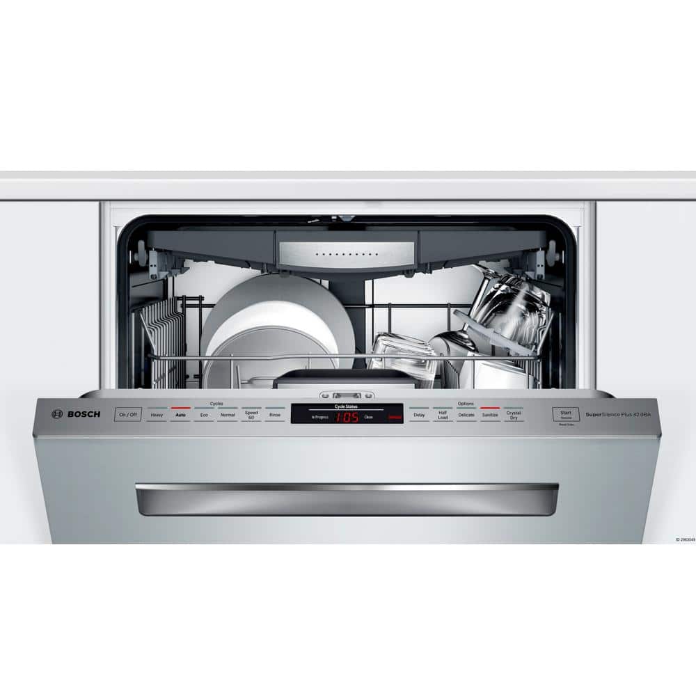 Bosch  800 Series 24 in. Stainless Steel Top Control Tall Tub Dishwasher with Stainless Steel Tub, Crystal Dry, 42dBA