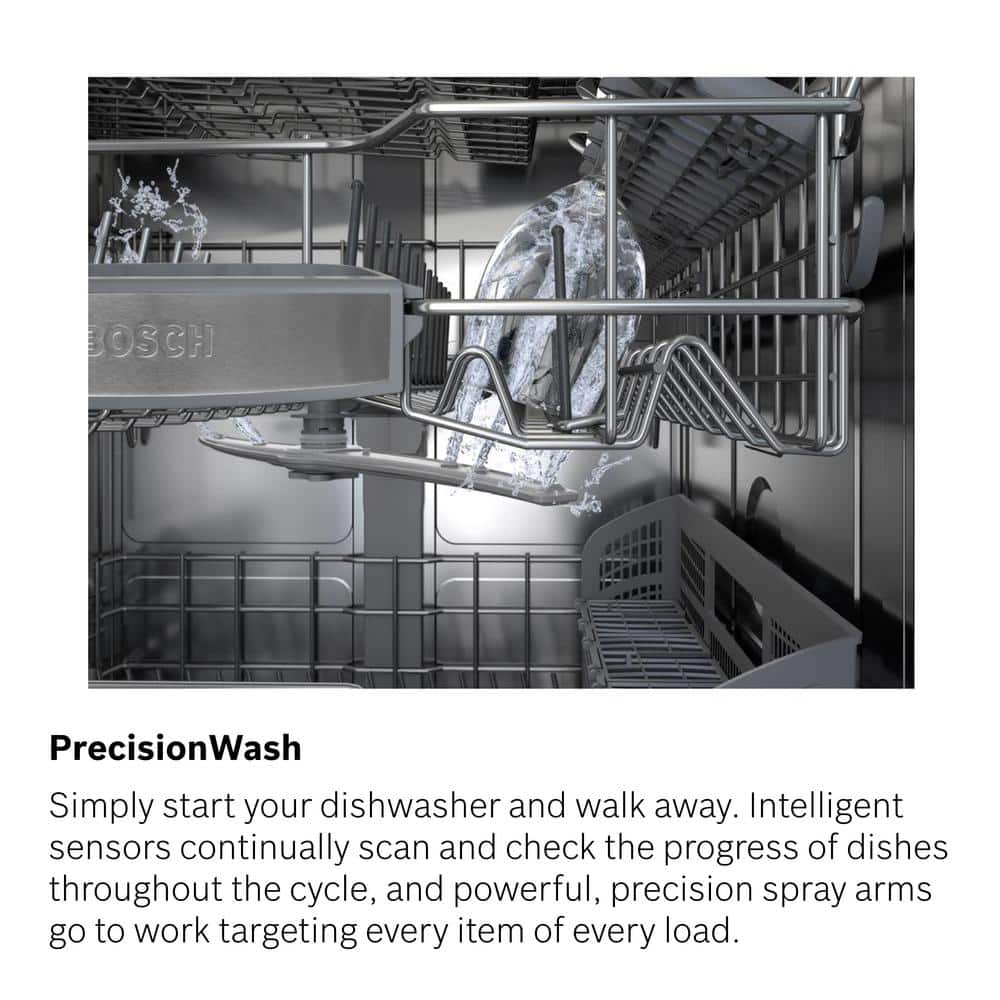 Bosch  800 Series 24 in. Stainless Steel Top Control Tall Tub Dishwasher with Stainless Steel Tub, Crystal Dry, 42dBA