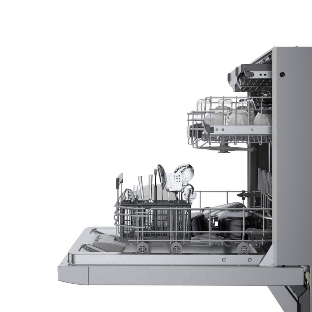 Bosch  800 Series 18 in. ADA Compact Front Control Dishwasher in Stainless Steel with Stainless Steel Tub and 3rd Rack, 44dBA
