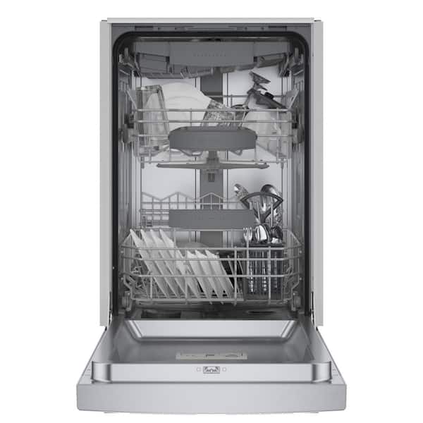 Bosch  800 Series 18 in. ADA Compact Front Control Dishwasher in Stainless Steel with Stainless Steel Tub and 3rd Rack, 44dBA