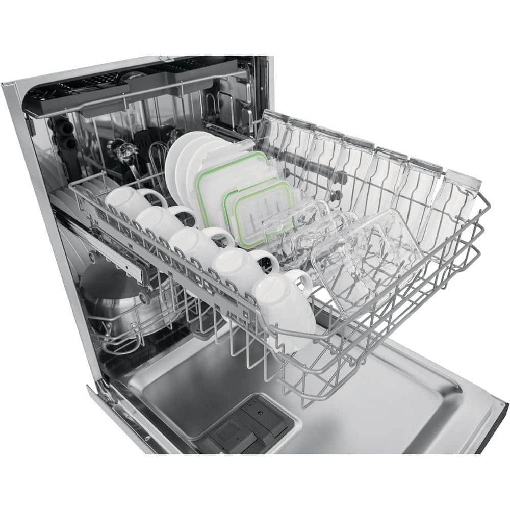 Frigidaire 24 in. Stainless Steel Top Control Built-In Tall Tub Dishwasher with Stainless Steel Tub and 3rd Level Rack, 49 dBA