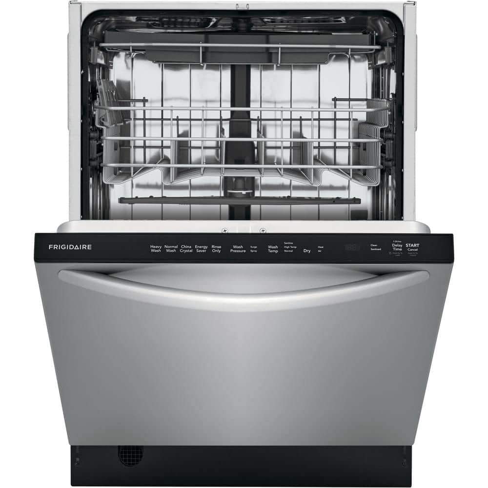 Frigidaire 24 in. Stainless Steel Top Control Built-In Tall Tub Dishwasher with Stainless Steel Tub and 3rd Level Rack, 49 dBA