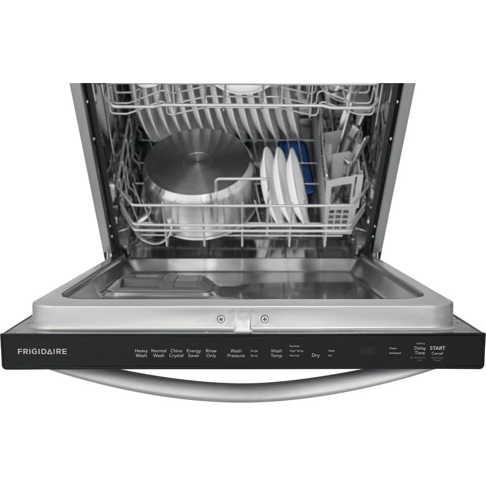 Frigidaire 24 in. Stainless Steel Top Control Built-In Tall Tub Dishwasher with Stainless Steel Tub and 3rd Level Rack, 49 dBA