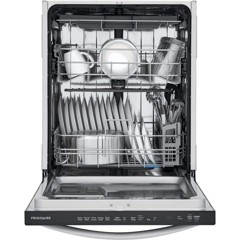 Frigidaire 24 in. Stainless Steel Top Control Built-In Tall Tub Dishwasher with Stainless Steel Tub and 3rd Level Rack, 49 dBA