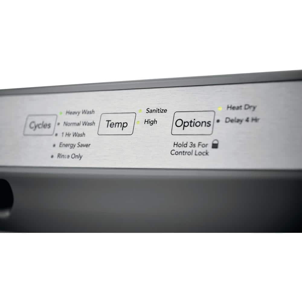 Frigidaire  24 in. Stainless Steel Front Control Built-In Tall Tub Dishwasher, 55 dBA
