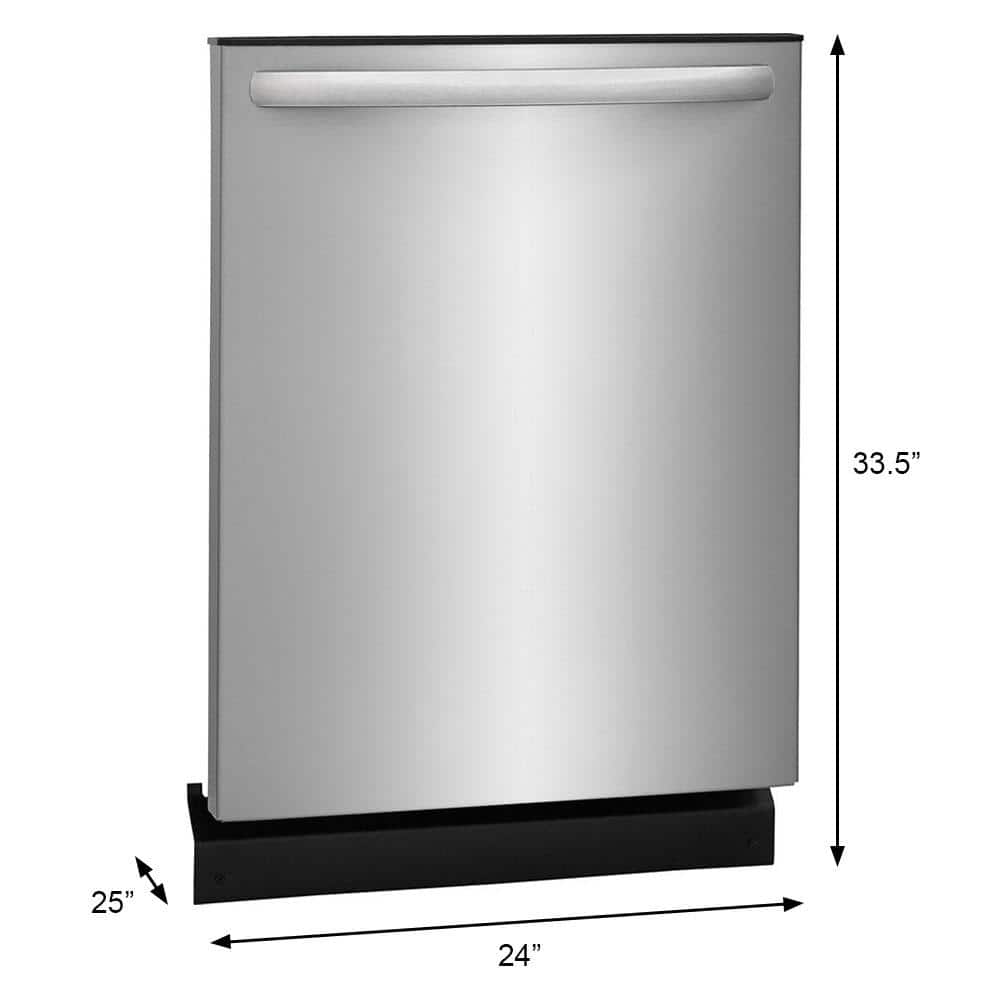 Frigidaire 24 in. Stainless Steel Top Control Built-In Tall Tub Dishwasher, ENERGY STAR, 54 dBA
