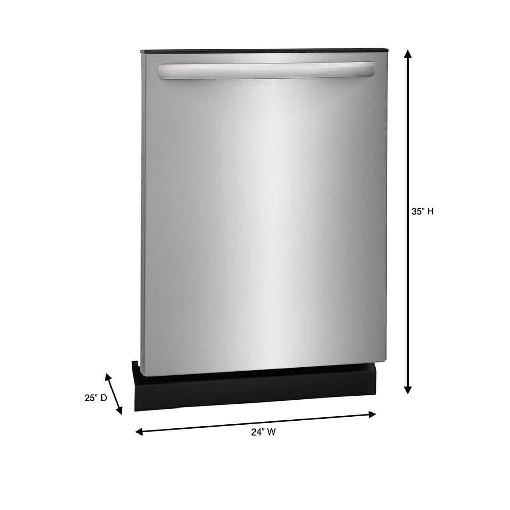 Frigidaire 24 in. Stainless Steel Top Control Built-In Tall Tub Dishwasher, ENERGY STAR, 54 dBA