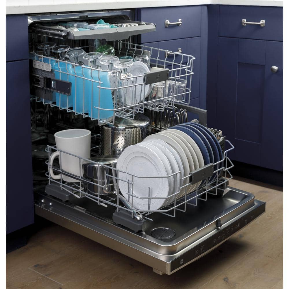 GE  Adora 24 in. Stainless Steel Top Control Built-In Tall Tub Dishwasher with Stainless Steel Tub, 3rd Rack, and 48 dBA