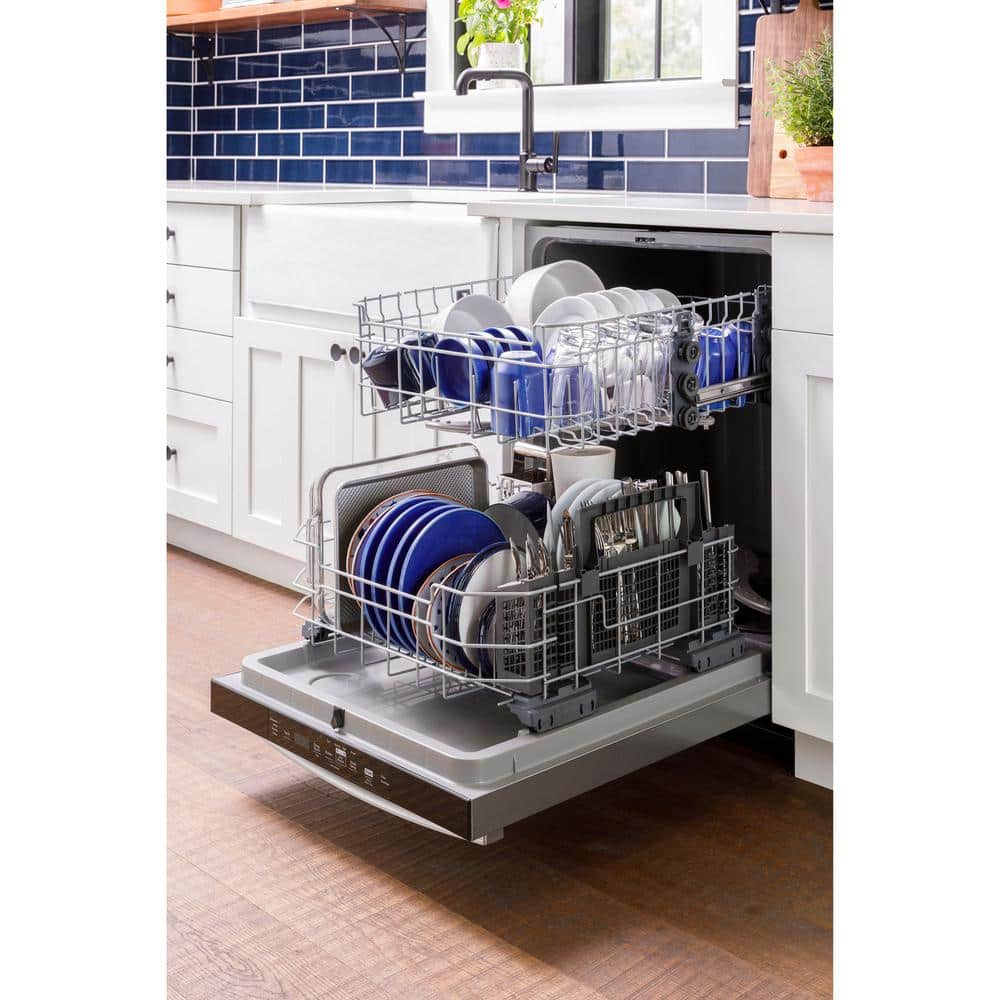 GE  24 in. Fingerprint Resistant Stainless Steel Top Control Built-In Tall Tub Dishwasher with Dry Boost and 52 dBA