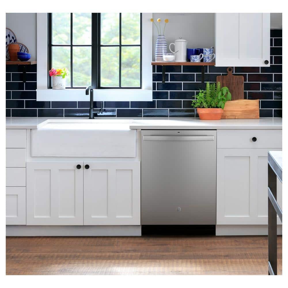 GE  24 in. Fingerprint Resistant Stainless Steel Top Control Built-In Tall Tub Dishwasher with Dry Boost and 52 dBA