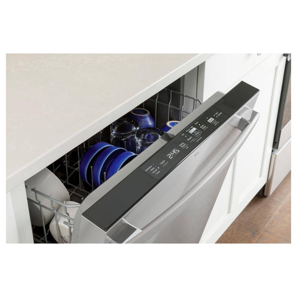 GE  24 in. Fingerprint Resistant Stainless Steel Top Control Built-In Tall Tub Dishwasher with Dry Boost and 52 dBA